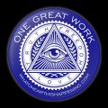 One Great Work Button – Blue