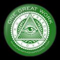 One Great Work Button – Green